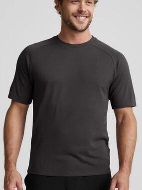 Beyond Yoga Men's Short Sleeve Crew Tee - Charcoal